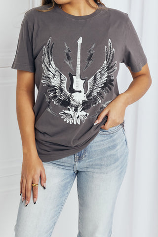 mineB Full Size Eagle Graphic Tee Shirt - A Roese Boutique