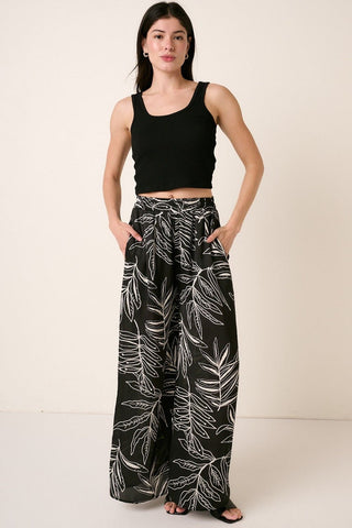 Mittoshop Printed Wide Leg Pants - A Roese Boutique