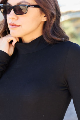 Mock Neck Long Sleeve Bodysuit - A Roese Boutique