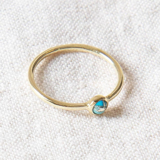 Natural Genuine Turquoise Silver or Gold Ring by Tiny Rituals - A Roese Boutique