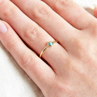 Natural Genuine Turquoise Silver or Gold Ring by Tiny Rituals - A Roese Boutique