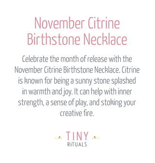 November Citrine Birthstone Necklace by Tiny Rituals - A Roese Boutique