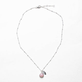 October Pink Opal Birthstone Necklace by Tiny Rituals - A Roese Boutique