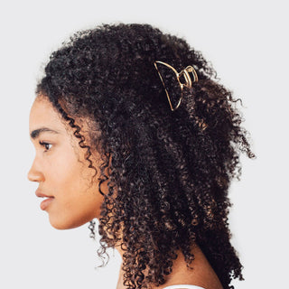 Open Shape Claw Clip - Gold - A Roese Boutique