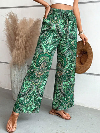 Paisley Wide Leg Pants - A Roese Boutique