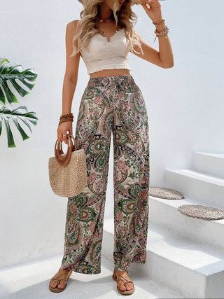 Paisley Wide Leg Pants - A Roese Boutique