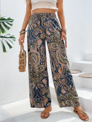 Paisley Wide Leg Pants - A Roese Boutique