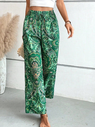 Paisley Wide Leg Pants - A Roese Boutique