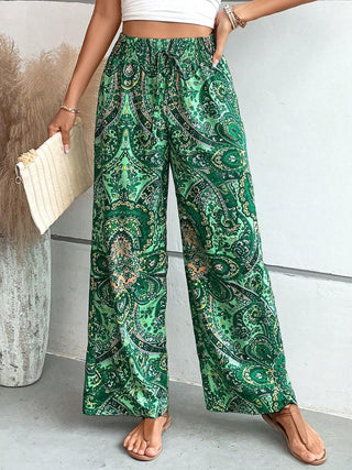 Paisley Wide Leg Pants - A Roese Boutique