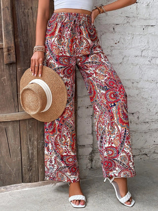 Paisley Wide Leg Pants - A Roese Boutique