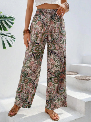 Paisley Wide Leg Pants - A Roese Boutique