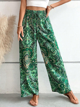 Paisley Wide Leg Pants - A Roese Boutique