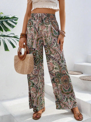 Paisley Wide Leg Pants - A Roese Boutique