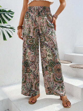 Paisley Wide Leg Pants - A Roese Boutique