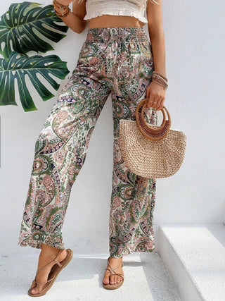 Paisley Wide Leg Pants - A Roese Boutique