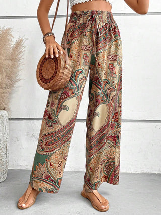 Paisley Wide Leg Pants - A Roese Boutique