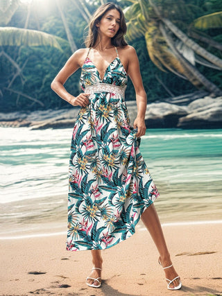 Palms For Days Halter Dress - A Roese Boutique