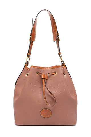 PU Drawstring Bucket Bag - A Roese Boutique