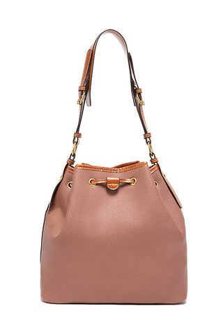 PU Drawstring Bucket Bag - A Roese Boutique