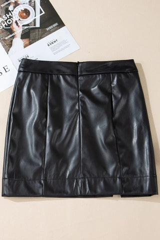 PU Leather Mini Skirt - A Roese Boutique