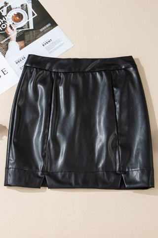 PU Leather Mini Skirt - A Roese Boutique