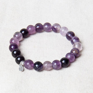 Purple Rainbow Fluorite Energy Bracelet by Tiny Rituals - A Roese Boutique