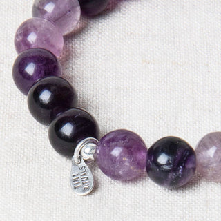 Purple Rainbow Fluorite Energy Bracelet by Tiny Rituals - A Roese Boutique