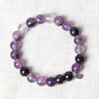Purple Rainbow Fluorite Energy Bracelet by Tiny Rituals - A Roese Boutique