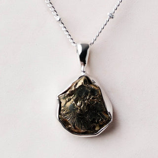 Pyrite Raw Crystal Necklace by Tiny Rituals - A Roese Boutique