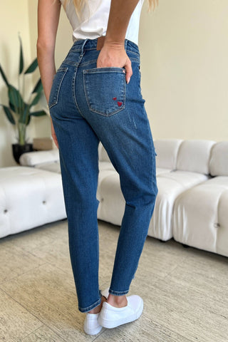 Queen Of Hearts Coin Pocket BF Jeans by Judy Blue - A Roese Boutique