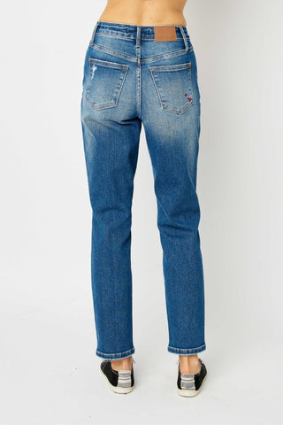 Queen Of Hearts Coin Pocket BF Jeans by Judy Blue - A Roese Boutique