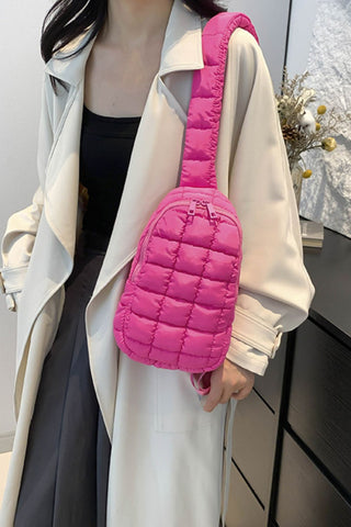 Quilted Nylon Crossbody Bag - A Roese Boutique