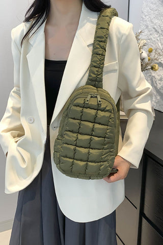 Quilted Nylon Crossbody Bag - A Roese Boutique