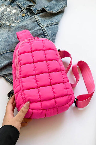 Quilted Nylon Crossbody Bag - A Roese Boutique