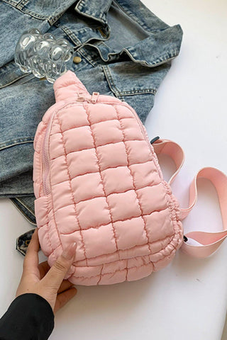 Quilted Nylon Crossbody Bag - A Roese Boutique