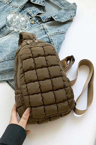 Quilted Nylon Crossbody Bag - A Roese Boutique