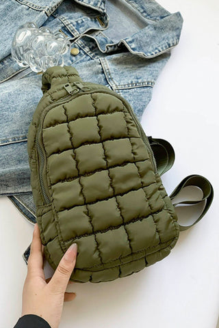 Quilted Nylon Crossbody Bag - A Roese Boutique