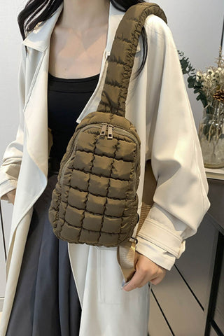 Quilted Nylon Crossbody Bag - A Roese Boutique