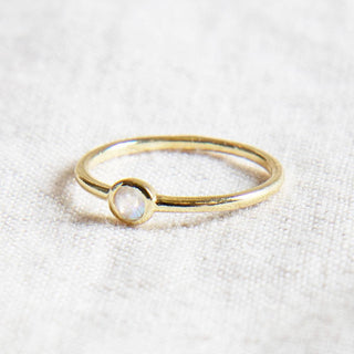 Rainbow Moonstone Silver, Gold or Rose Gold Ring by Tiny Rituals - A Roese Boutique