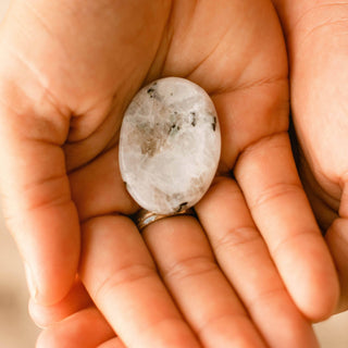 Rainbow Moonstone Worry Stone by Tiny Rituals - A Roese Boutique