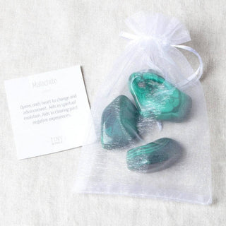 Real Malachite Stone Set by Tiny Rituals - A Roese Boutique