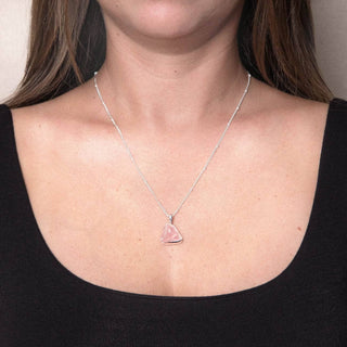 Rose Quartz Raw Crystal Necklace by Tiny Rituals - A Roese Boutique