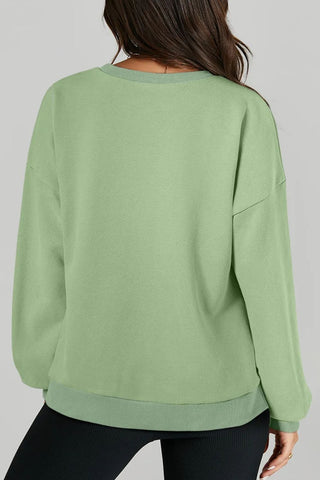 Round Neck Long Sleeve Sweatshirt - A Roese Boutique