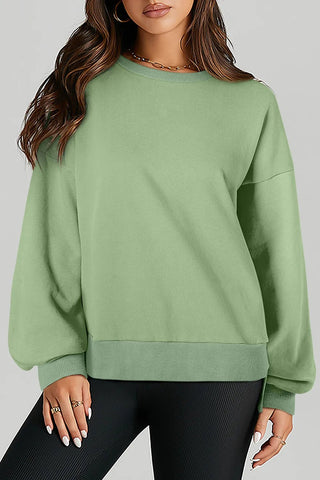 Round Neck Long Sleeve Sweatshirt - A Roese Boutique