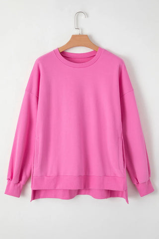 Round Neck Long Sleeve Sweatshirt - A Roese Boutique