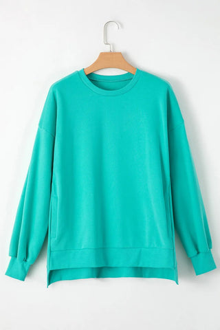 Round Neck Long Sleeve Sweatshirt - A Roese Boutique