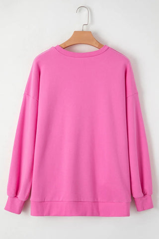 Round Neck Long Sleeve Sweatshirt - A Roese Boutique