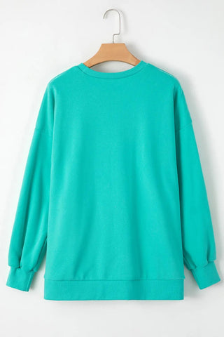 Round Neck Long Sleeve Sweatshirt - A Roese Boutique