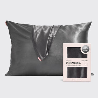 Satin Pillowcase - Charcoal Grey - A Roese Boutique