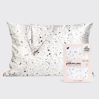 Satin Pillowcase - White Terrazzo - A Roese Boutique